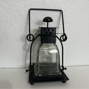 Frontgate Vintage Windproof Candle Holder Lantern Indoors & Outdoors Black
